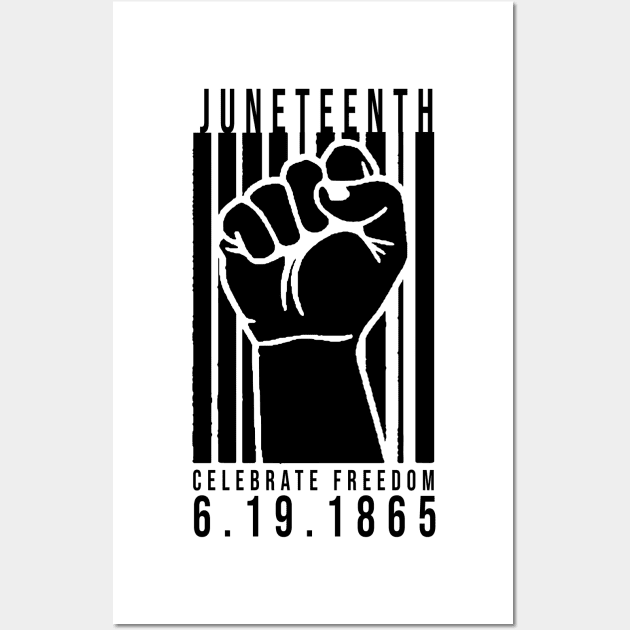 Juneteenth Celebrate Freedom 1865 -  African American free ish slavery freedom black lives matter gift for birthday christmas fathers day Wall Art by tee-shirter